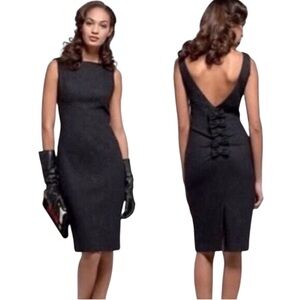 Diane Von Furstenberg Elegant Herringbone Wool Dress Size 6